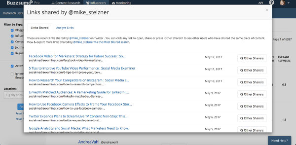 Buzzsumo screenshot 2