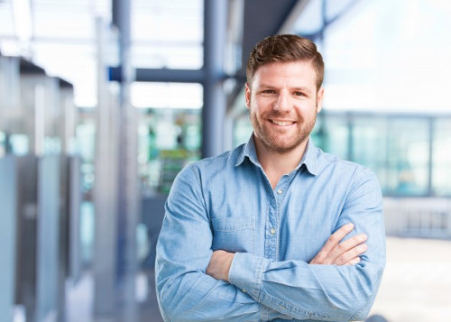 Happy businessman