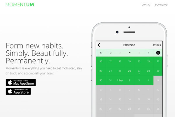 Momentum screenshot