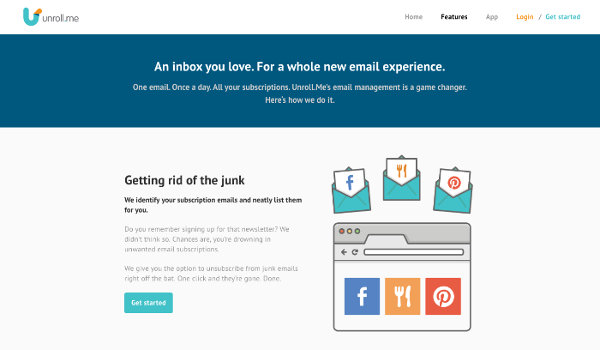 Unroll.me screenshot