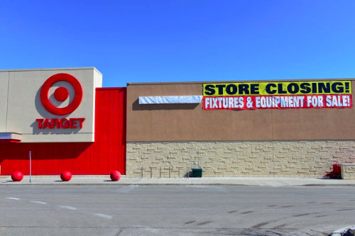 Closing down Target store in Canada