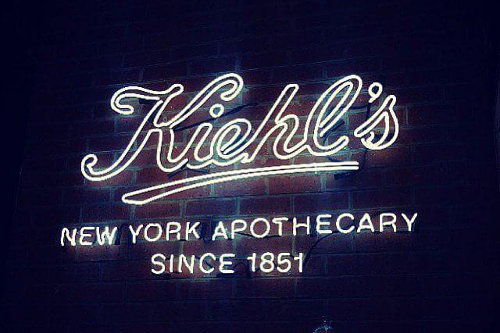 Kiehls neon signage