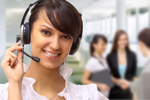 Friendly phone ansewring service staff