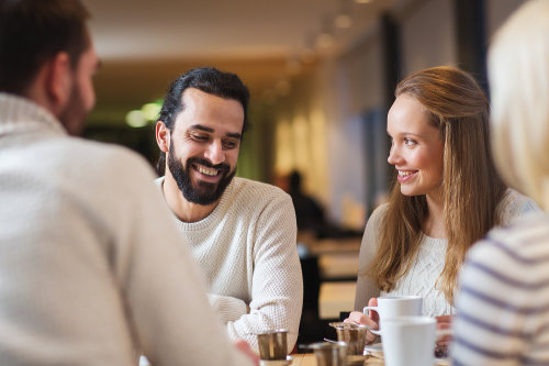 Meeting at a restaurant