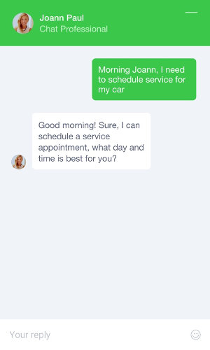 Gubagoo ChatSmart service appointment
