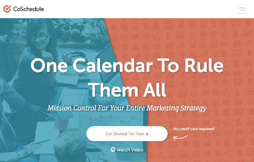 Coschedule homepage