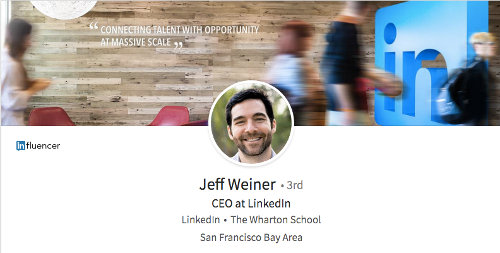 Jeff Weiner's LinkedIn profile