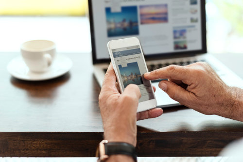 Browsing business website from different devices