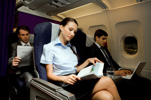 Business team travel planning