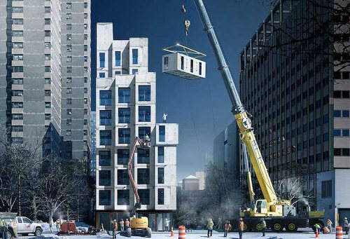 Modular building construction in New York