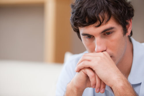 Thoughtful young man