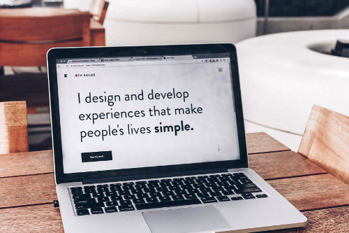 Typography of a business website