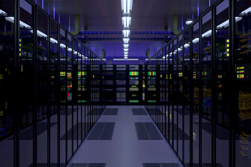 Cloud hosting servers room