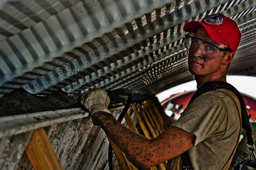 Millennial construction worker