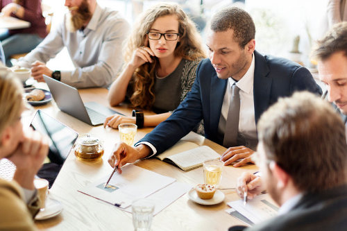 Business team meeting for business growth planning