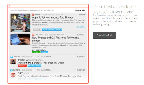 Social media listening tool
