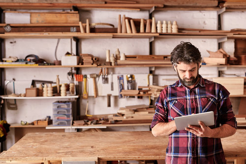 Entrepreneur using digital technology