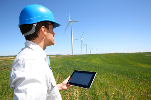 Engineer doing field work