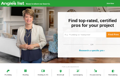 Angie's list for marketing a small business.