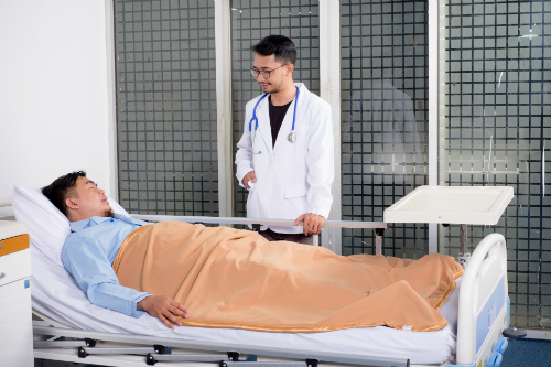 Man in hospital