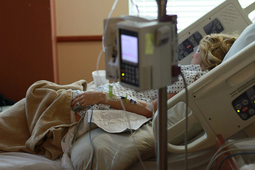 woman in hospital