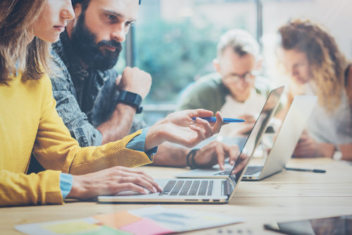 Business people taking startup business loans
