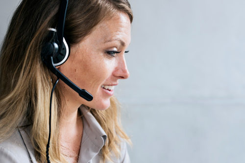 Virtual receptionist taking calls