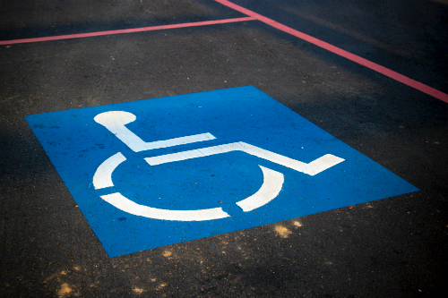 Handicapped parking spot