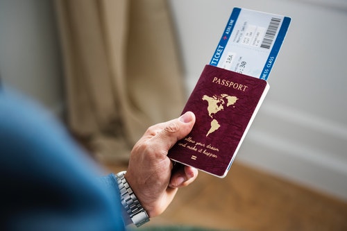 Passport and Business Class Ticket