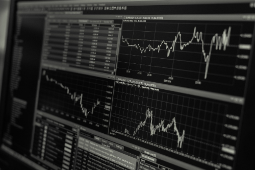 Screen view of stock charts