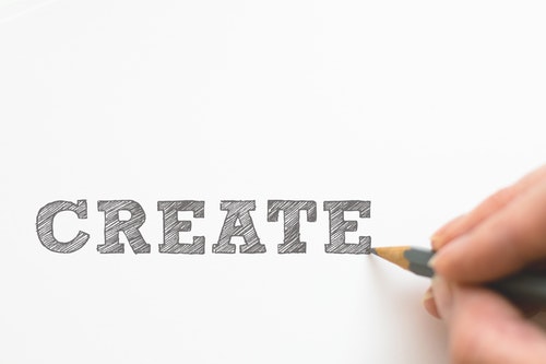 Whiteboard video with create spelled out