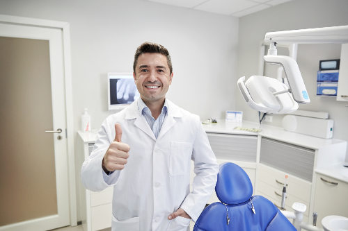 Dentist and his dental practice