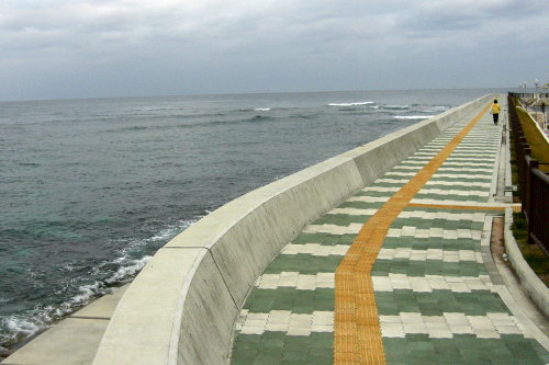 Chatan seawall at Okinawa, Japan