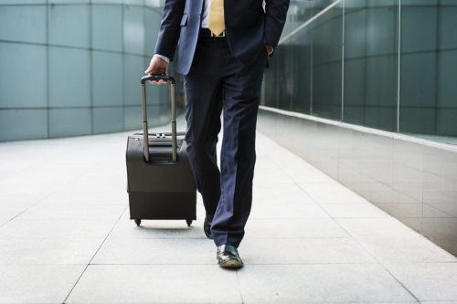 Businessman on a business trip