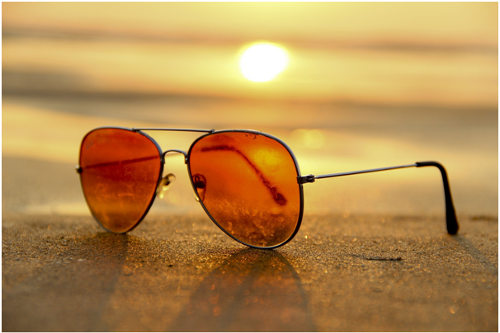 Sunglasses in a hot day