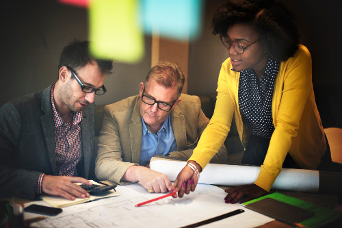 Business people starting a business