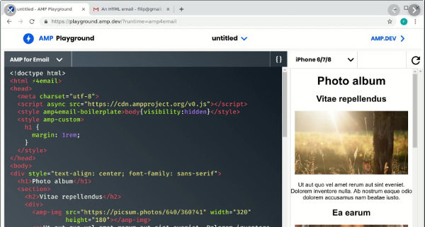 AMP playground coding