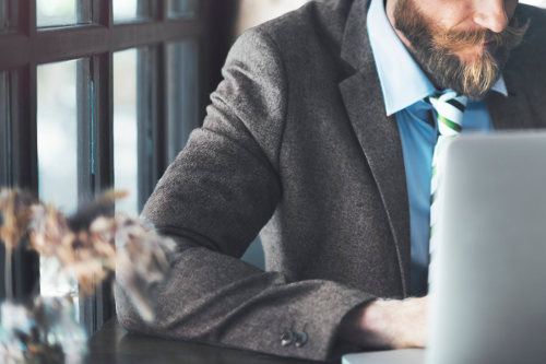 Lawyer using case management software