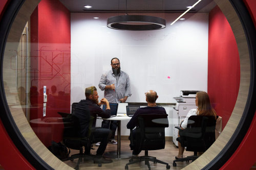 Conducting performance reviews.