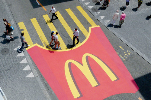 McDonalds crosswalk ad