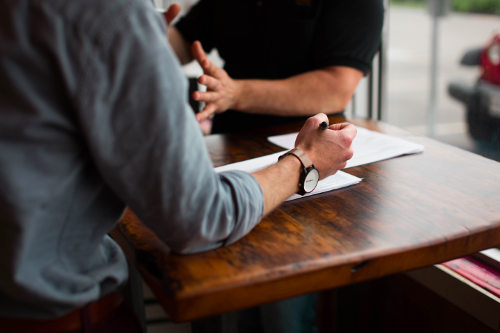 Business meeting with a client