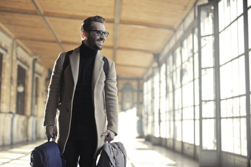 Businessman on a business trip to the USA