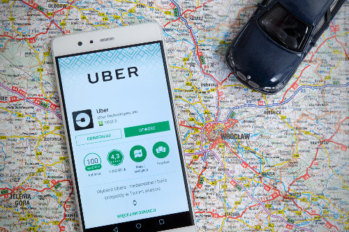 Uber ride sharing app