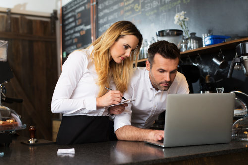 Couple as restaurant owners