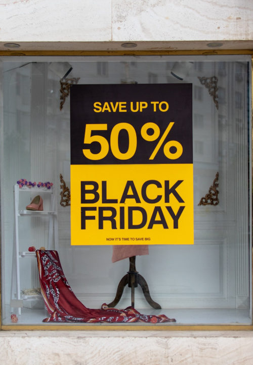 Black Friday discount sign