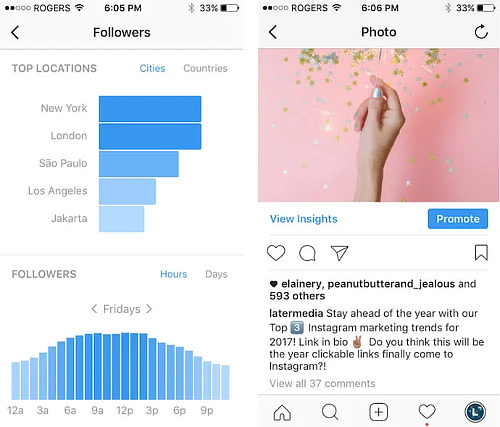 Instagram Insights screenshot