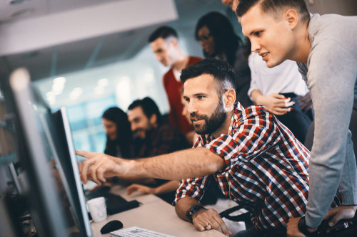 Business team using CaaS solutions