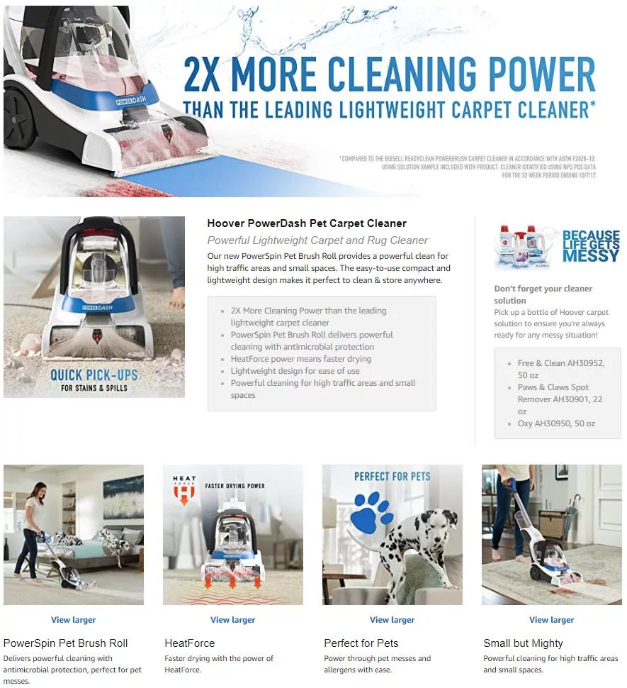 Amazon A+ page feature