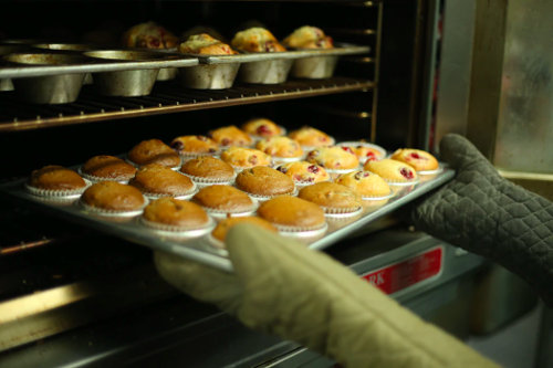 Oven in a bakery shop