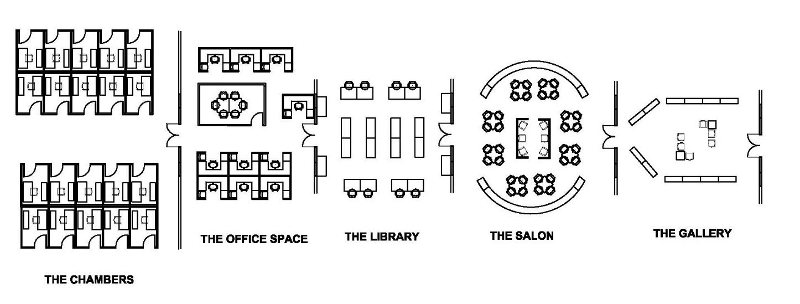 Eudaimoina Machine office layout